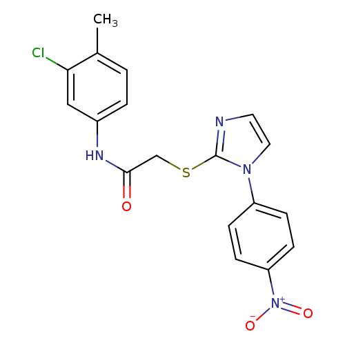 N-(3-chloro-4-methylphenyl)-2-{[1-(4-nitrophenyl)-1H-imidazol-2-yl]sulfanyl}acetamide