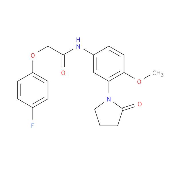 2-(4-fluorophenoxy)-N-[4-methoxy-3-(2-oxopyrrolidin-1-yl)phenyl]acetamide