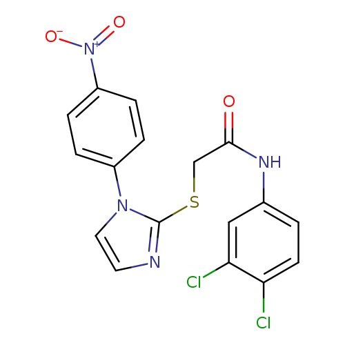 N-(3,4-dichlorophenyl)-2-{[1-(4-nitrophenyl)-1H-imidazol-2-yl]sulfanyl}acetamide