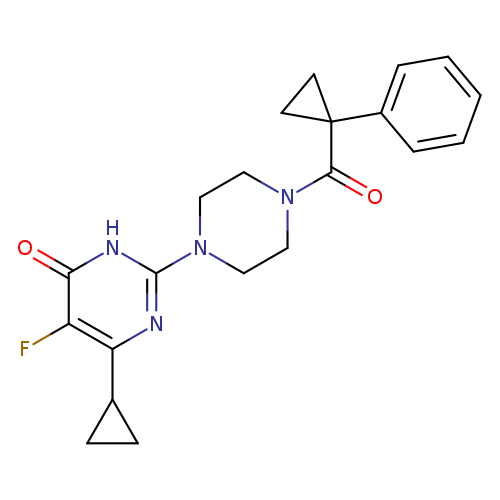 6-cyclopropyl-5-fluoro-2-[4-(1-phenylcyclopropanecarbonyl)piperazin-1-yl]-3,4-dihydropyrimidin-4-one