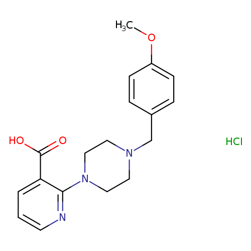 2-{4-[(4-methoxyphenyl)methyl]piperazin-1-yl}pyridine-3-carboxylic acid hydrochloride
