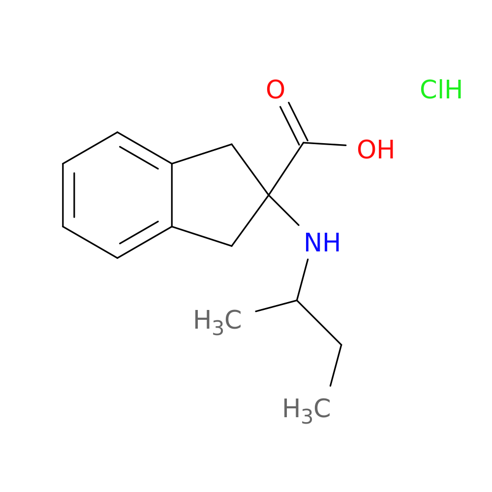2-[(butan-2-yl)amino]-2,3-dihydro-1H-indene-2-carboxylic acid hydrochloride