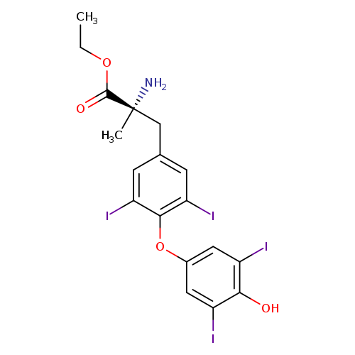 Tyrosine, O-(4-hydroxy-3,5-diiodophenyl)-3,5-diiodo-α-methyl-, ethyl ester