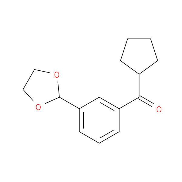 Cyclopentyl 3-(1,3-dioxolan-2-yl)phenyl ketone