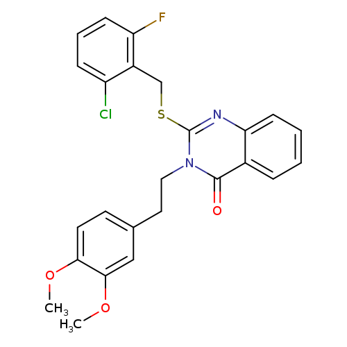 2-{[(2-chloro-6-fluorophenyl)methyl]sulfanyl}-3-[2-(3,4-dimethoxyphenyl)ethyl]-3,4-dihydroquinazolin-4-one