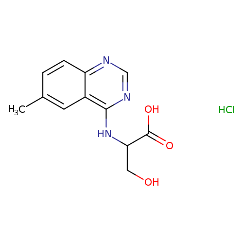 3-hydroxy-2-[(6-methylquinazolin-4-yl)amino]propanoic acid hydrochloride