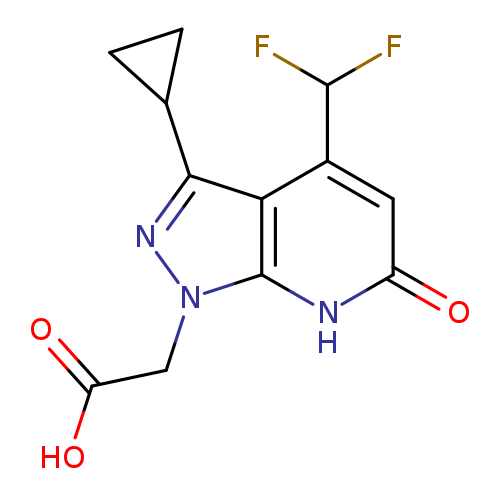 2-(3-Cyclopropyl-4-(difluoromethyl)-6-oxo-6,7-dihydro-1H-pyrazolo[3,4-b]pyridin-1-yl)acetic acid