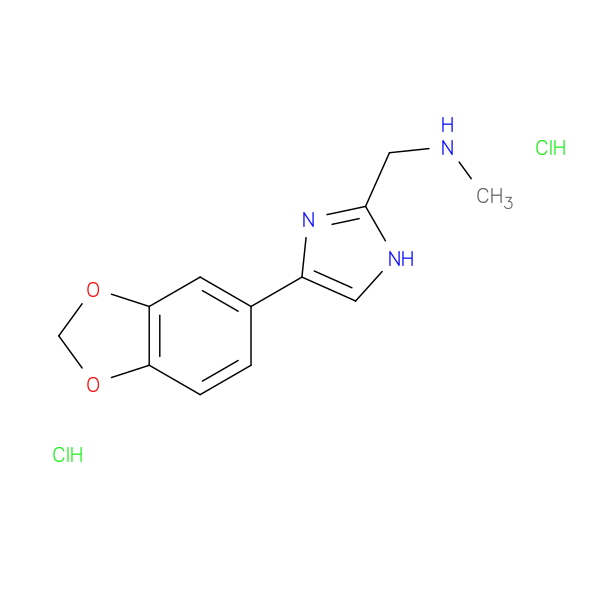 {[4-(1,3-dioxaindan-5-yl)-1H-imidazol-2-yl]methyl}(methyl)amine dihydrochloride