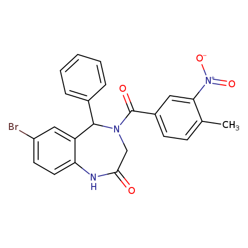 7-bromo-4-(4-methyl-3-nitrobenzoyl)-5-phenyl-2,3,4,5-tetrahydro-1H-1,4-benzodiazepin-2-one
