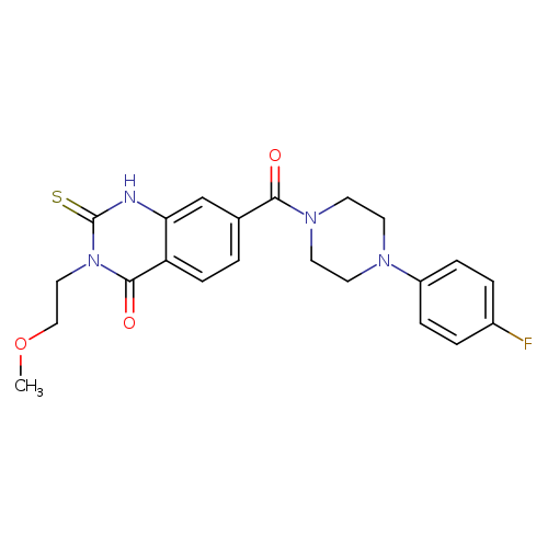 7-[4-(4-fluorophenyl)piperazine-1-carbonyl]-3-(2-methoxyethyl)-2-sulfanylidene-1,2,3,4-tetrahydroquinazolin-4-one