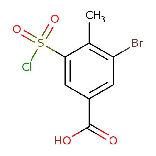 3-bromo-5-(chlorosulfonyl)-4-methylbenzoic acid