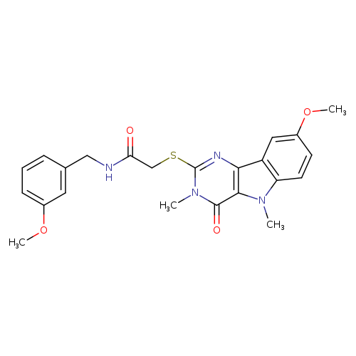 2-({8-methoxy-3,5-dimethyl-4-oxo-3H,4H,5H-pyrimido[5,4-b]indol-2-yl}sulfanyl)-N-[(3-methoxyphenyl)methyl]acetamide
