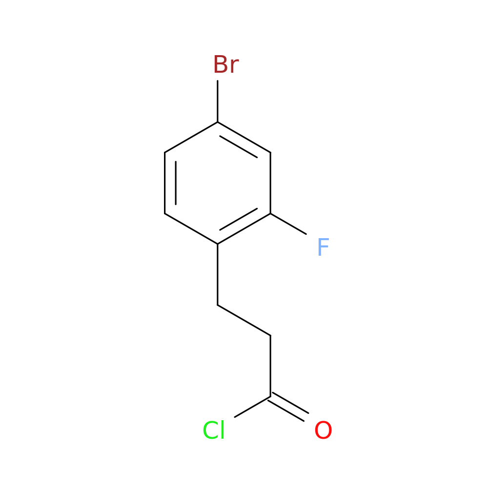 3-(4-bromo-2-fluorophenyl)propanoyl chloride