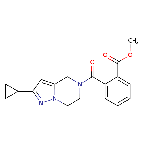 methyl 2-{2-cyclopropyl-4H,5H,6H,7H-pyrazolo[1,5-a]pyrazine-5-carbonyl}benzoate