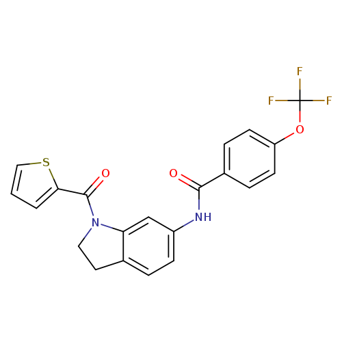 N-[1-(thiophene-2-carbonyl)-2,3-dihydro-1H-indol-6-yl]-4-(trifluoromethoxy)benzamide
