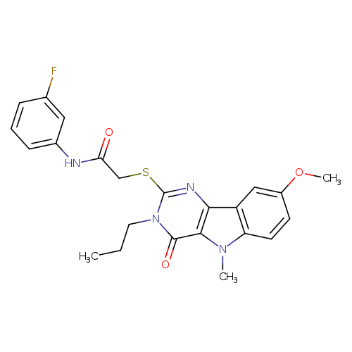 N-(3-fluorophenyl)-2-({8-methoxy-5-methyl-4-oxo-3-propyl-3H,4H,5H-pyrimido[5,4-b]indol-2-yl}sulfanyl)acetamide