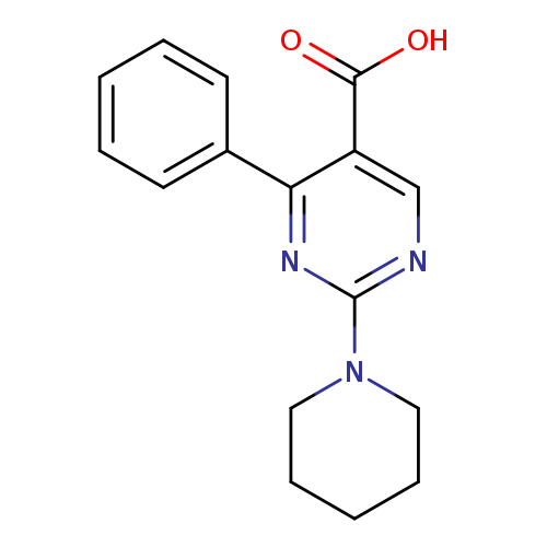 4-phenyl-2-(piperidin-1-yl)pyrimidine-5-carboxylic acid