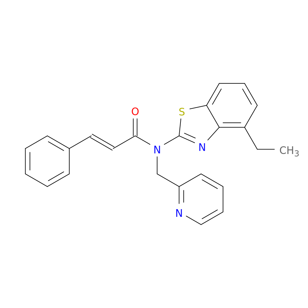 (2E)-N-(4-ethyl-1,3-benzothiazol-2-yl)-3-phenyl-N-[(pyridin-2-yl)methyl]prop-2-enamide