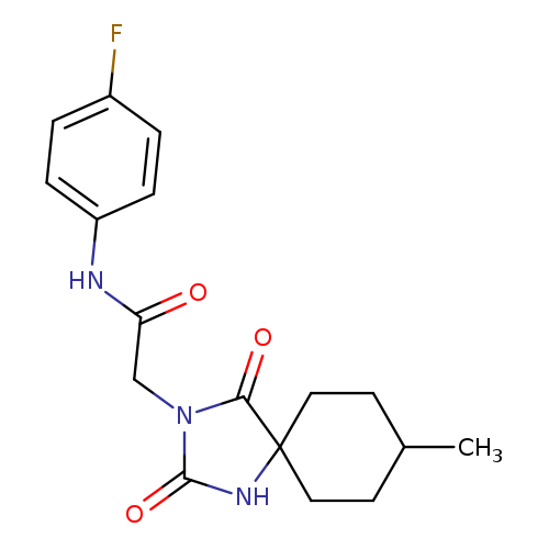 N-(4-fluorophenyl)-2-{8-methyl-2,4-dioxo-1,3-diazaspiro[4.5]decan-3-yl}acetamide