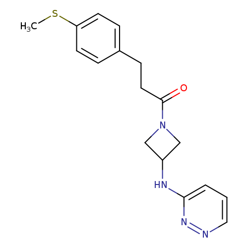 3-[4-(methylsulfanyl)phenyl]-1-{3-[(pyridazin-3-yl)amino]azetidin-1-yl}propan-1-one