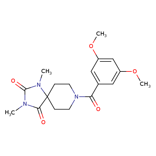 8-(3,5-dimethoxybenzoyl)-1,3-dimethyl-1,3,8-triazaspiro[4.5]decane-2,4-dione