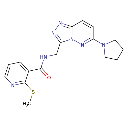 2-(methylsulfanyl)-N-{[6-(pyrrolidin-1-yl)-[1,2,4]triazolo[4,3-b]pyridazin-3-yl]methyl}pyridine-3-carboxamide
