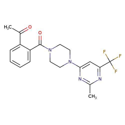 1-(2-{4-[2-methyl-6-(trifluoromethyl)pyrimidin-4-yl]piperazine-1-carbonyl}phenyl)ethan-1-one