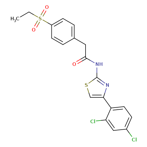 N-[4-(2,4-dichlorophenyl)-1,3-thiazol-2-yl]-2-[4-(ethanesulfonyl)phenyl]acetamide