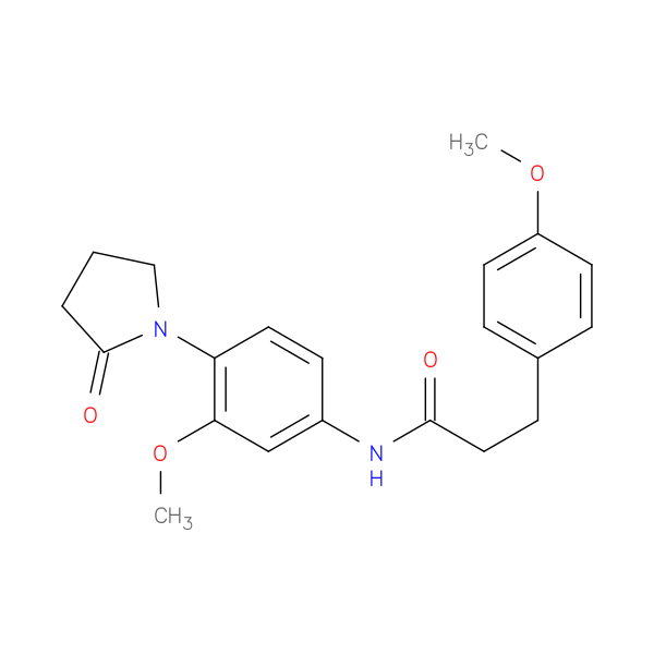 N-[3-methoxy-4-(2-oxopyrrolidin-1-yl)phenyl]-3-(4-methoxyphenyl)propanamide