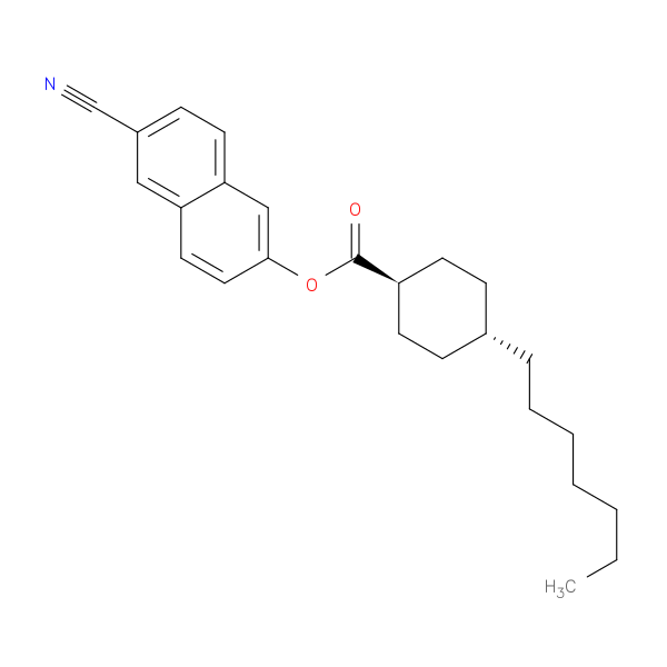 trans-6-Cyano-2-naphthyl 4-heptylcyclohexanecarboxylate
