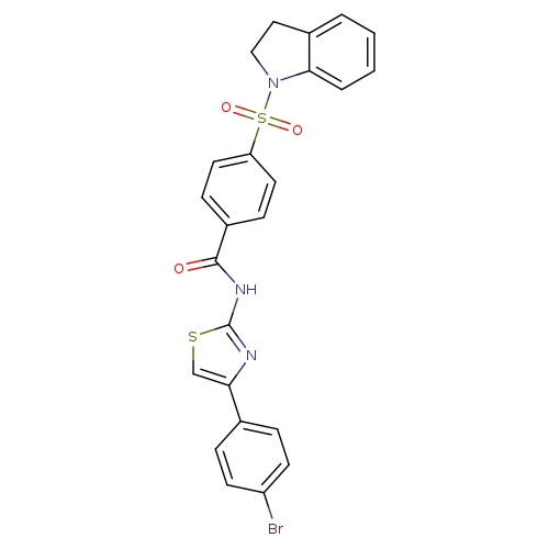 N-[4-(4-bromophenyl)-1,3-thiazol-2-yl]-4-(2,3-dihydro-1H-indole-1-sulfonyl)benzamide