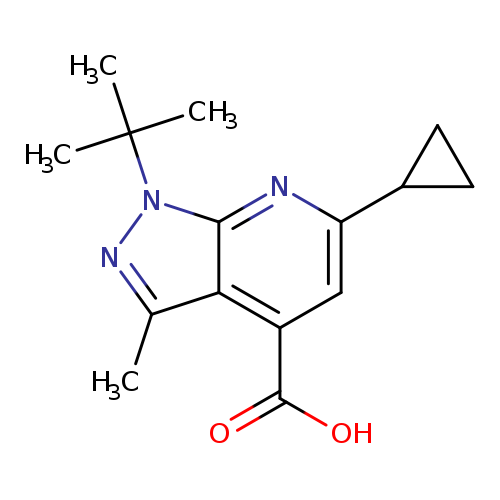 1-tert-butyl-6-cyclopropyl-3-methyl-1H-pyrazolo[3,4-b]pyridine-4-carboxylic acid