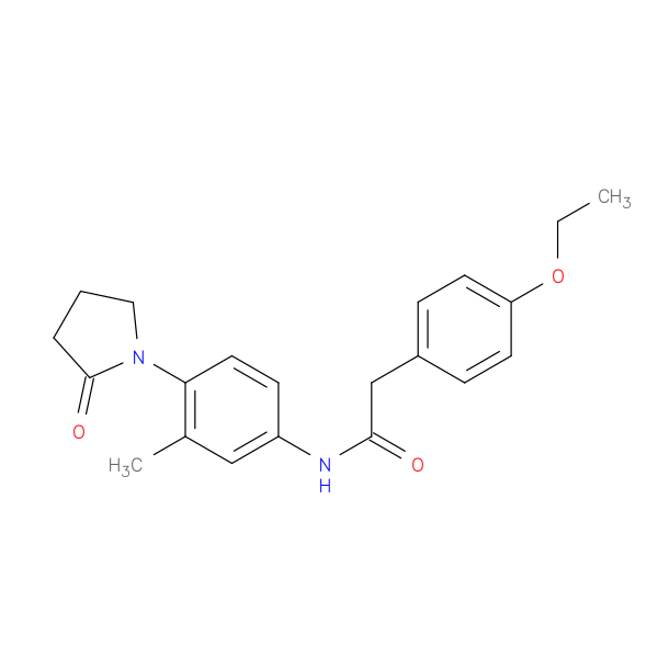 2-(4-ethoxyphenyl)-N-[3-methyl-4-(2-oxopyrrolidin-1-yl)phenyl]acetamide