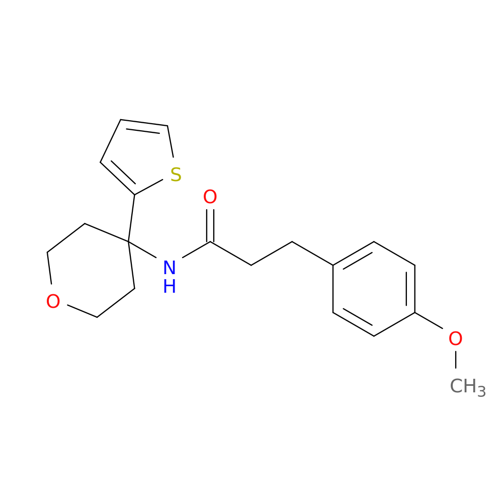 3-(4-methoxyphenyl)-N-[4-(thiophen-2-yl)oxan-4-yl]propanamide