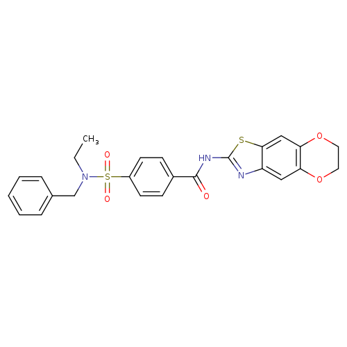 4-[benzyl(ethyl)sulfamoyl]-N-{10,13-dioxa-4-thia-6-azatricyclo[7.4.0.0^{3,7}]trideca-1,3(7),5,8-tetraen-5-yl}benzamide