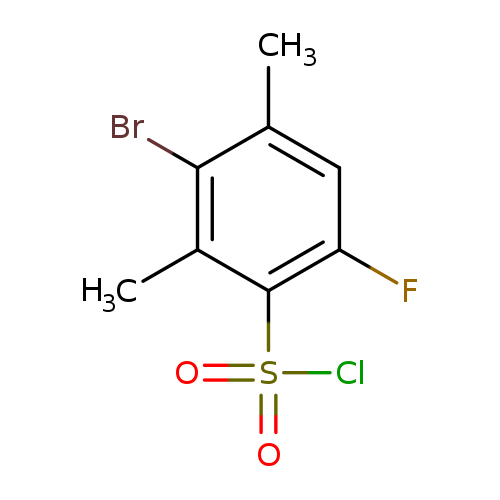 3-bromo-6-fluoro-2,4-dimethylbenzene-1-sulfonylchloride