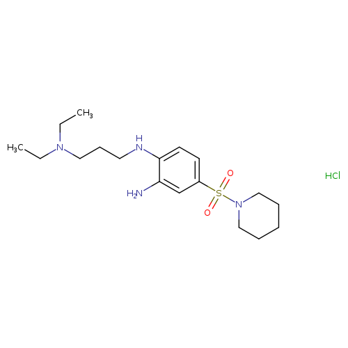 N1-[3-(diethylamino)propyl]-4-(piperidine-1-sulfonyl)benzene-1,2-diamine hydrochloride