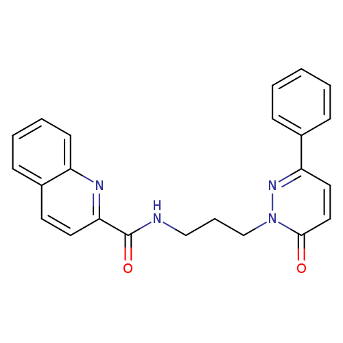 N-[3-(6-oxo-3-phenyl-1,6-dihydropyridazin-1-yl)propyl]quinoline-2-carboxamide