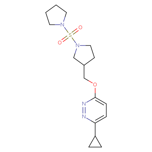3-cyclopropyl-6-{[1-(pyrrolidine-1-sulfonyl)pyrrolidin-3-yl]methoxy}pyridazine
