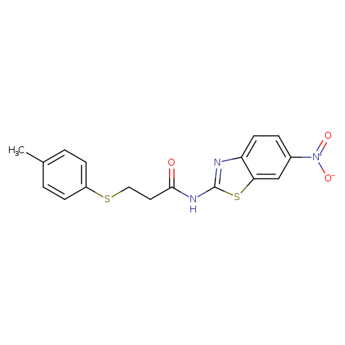 3-[(4-methylphenyl)sulfanyl]-N-(6-nitro-1,3-benzothiazol-2-yl)propanamide