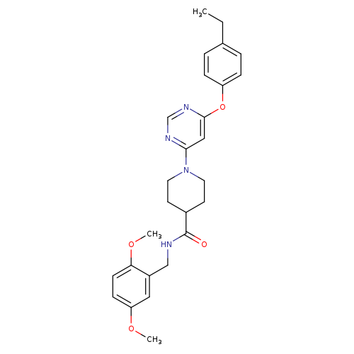 N-[(2,5-dimethoxyphenyl)methyl]-1-[6-(4-ethylphenoxy)pyrimidin-4-yl]piperidine-4-carboxamide