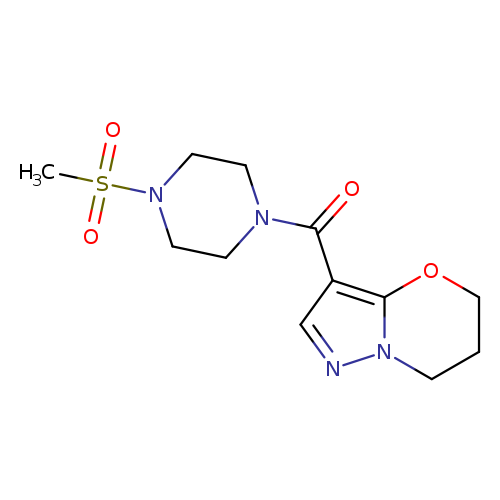 1-methanesulfonyl-4-{5H,6H,7H-pyrazolo[3,2-b][1,3]oxazine-3-carbonyl}piperazine