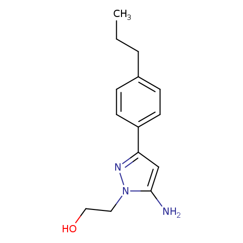 2-[5-amino-3-(4-propylphenyl)-1H-pyrazol-1-yl]ethan-1-ol