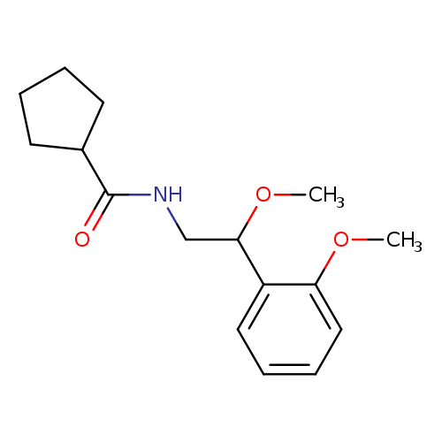 N-[2-methoxy-2-(2-methoxyphenyl)ethyl]cyclopentanecarboxamide