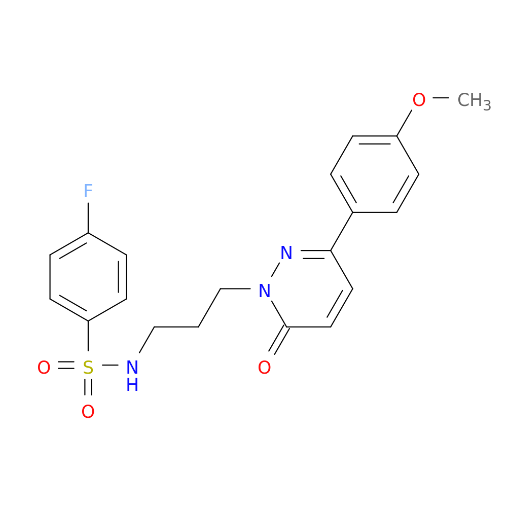 4-fluoro-N-{3-[3-(4-methoxyphenyl)-6-oxo-1,6-dihydropyridazin-1-yl]propyl}benzene-1-sulfonamide