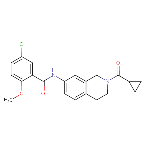 5-chloro-N-(2-cyclopropanecarbonyl-1,2,3,4-tetrahydroisoquinolin-7-yl)-2-methoxybenzamide