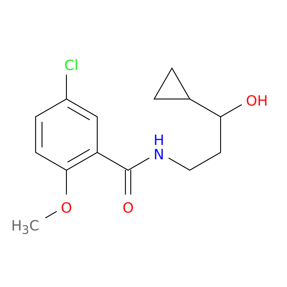 5-chloro-N-(3-cyclopropyl-3-hydroxypropyl)-2-methoxybenzamide