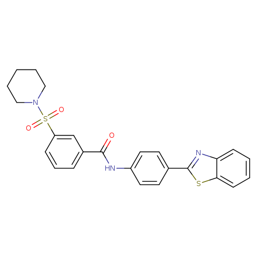 N-[4-(1,3-benzothiazol-2-yl)phenyl]-3-(piperidine-1-sulfonyl)benzamide