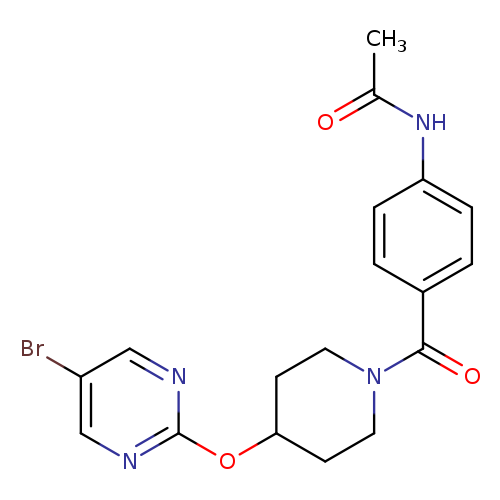 N-(4-{4-[(5-bromopyrimidin-2-yl)oxy]piperidine-1-carbonyl}phenyl)acetamide