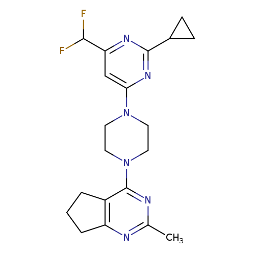 2-cyclopropyl-4-(difluoromethyl)-6-(4-{2-methyl-5H,6H,7H-cyclopenta[d]pyrimidin-4-yl}piperazin-1-yl)pyrimidine